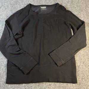 Monrow Sweatshirt Women's XS Black Super Soft Crewneck Pullover